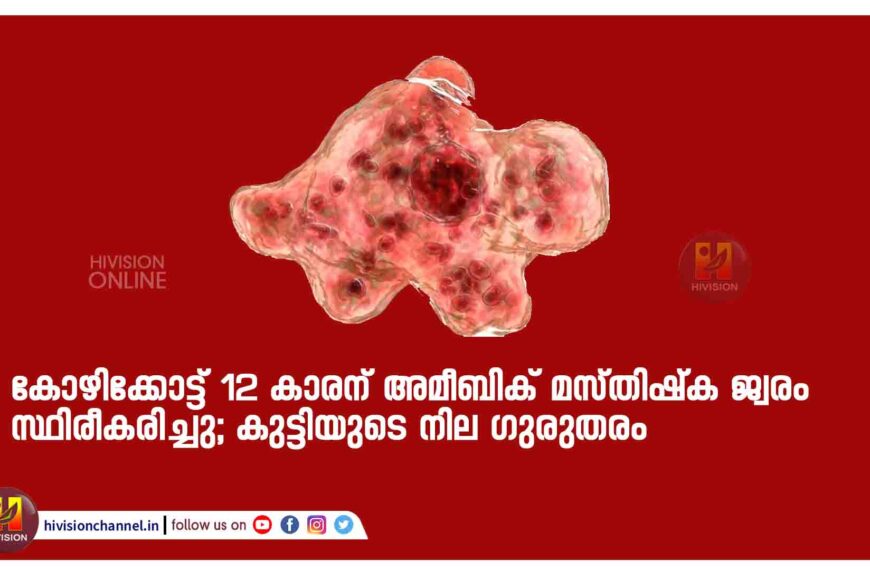 കോഴിക്കോട്ട് 12 കാരന് അമീബിക് മസ്തിഷ്‌ക ജ്വരം സ്ഥിരീകരിച്ചു; കുട്ടിയുടെ നില ഗുരുതരം