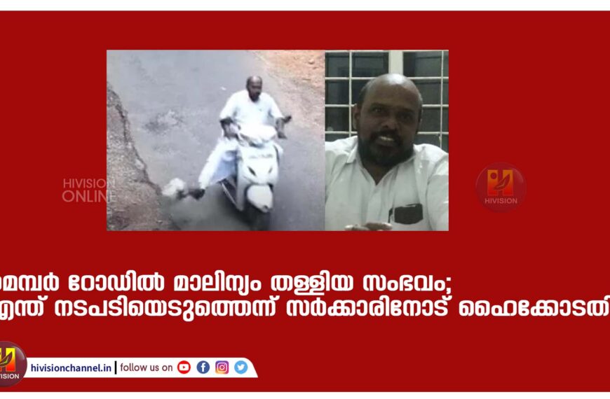 മെമ്പർ റോഡിൽ മാലിന്യം തള്ളിയ സംഭവം; എന്ത് നടപടിയെടുത്തെന്ന് സർക്കാരിനോട് ഹൈക്കോടതി