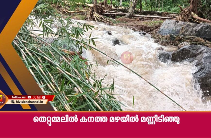 തെറ്റുമ്മലില്‍ കനത്ത മഴയില്‍ മണ്ണിടിഞ്ഞു