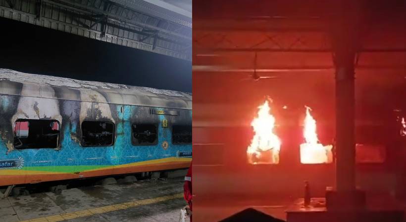 ആന്ധ്രാപ്രദേശില്‍ കേരളത്തിലേക്കുള്ള ട്രെയിനില്‍ തീപിടുത്തം; ഒരാള്‍ മരിച്ചു