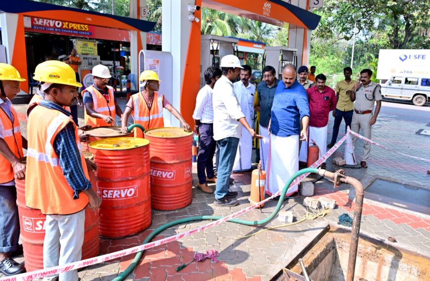 കിണറുകളിലെ ഇന്ധന സാനിധ്യം; ടാങ്കുകളുടെ സമ്മര്‍ദ്ദ പരിശോധന നടപടികള്‍ തുടങ്ങി