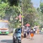 പറശ്ശിനിക്കടവിൽ നിന്ന് തിരുവനന്തപുരത്തേക്ക് വരുകയായിരുന്ന കെഎസ്ആര്‍ടിസി സ്ലീപ്പര്‍ ബസിന് തീപിടിച്ചു