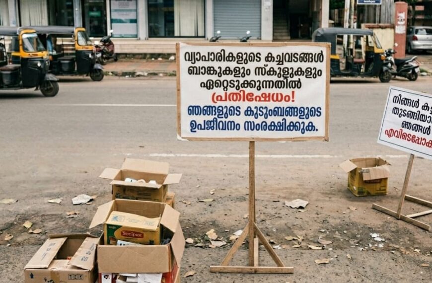 വ്യാപാരി വ്യവസായികള്‍ ചെയ്യേണ്ട കച്ചവടങ്ങള്‍ ബാങ്കുകളും സ്‌കൂളുകളും ഏറ്റെടുക്കുന്നതില്‍ പ്രതിഷേധം