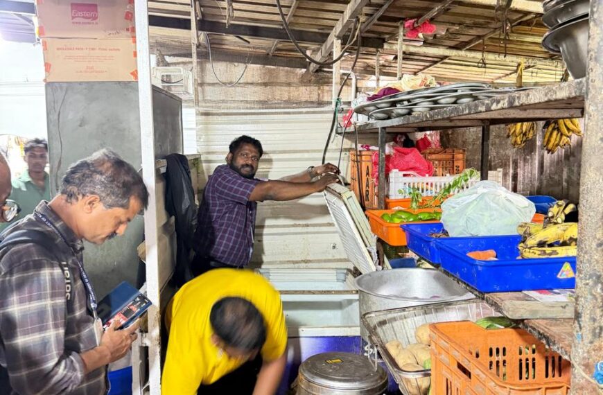 ഭക്ഷ്യപാനീയ വിതരണ സ്ഥാപനങ്ങളില്‍ പരിശോധന; 75 കടകള്‍ക്ക് നോട്ടീസ്, 3 കടകള്‍ പൂട്ടാന്‍ നിര്‍ദേശം