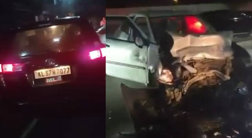 പത്തനംതിട്ടയില്‍ കാറുകള്‍ തമ്മില്‍ കൂട്ടിയിടിച്ച് അപകടം ആറന്‍മുള എംഎല്‍എ അബിന്‍ വര്‍ക്കിക്ക് പരുക്ക്