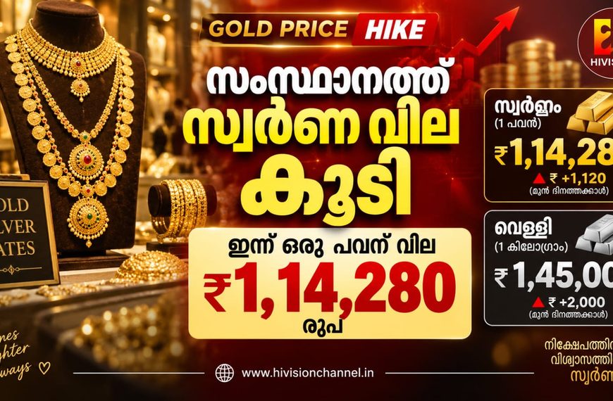 സംസ്ഥാനത്ത് സ്വര്ണ വിലയില് വര്ധനവ്