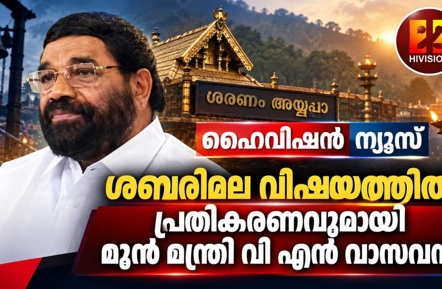 ശബരിമല വിഷയത്തില്‍ പ്രതികരണവുമായി മുന്‍ മന്ത്രി വി എന്‍ വാസവന്‍